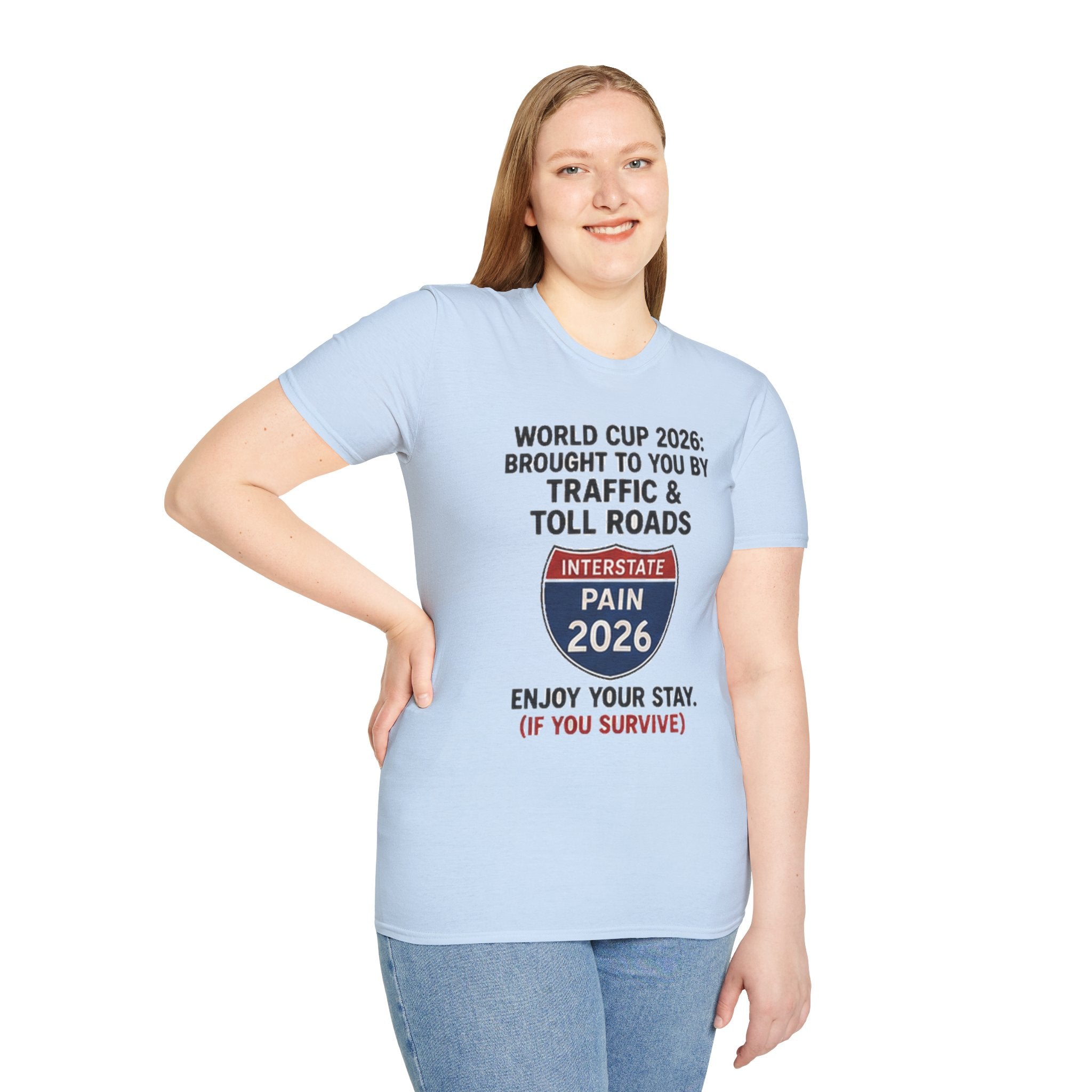 World Cup 2026 Traffic & Toll Roads T-Shirt — Interstate Pain 2026 Funny Travel Tee