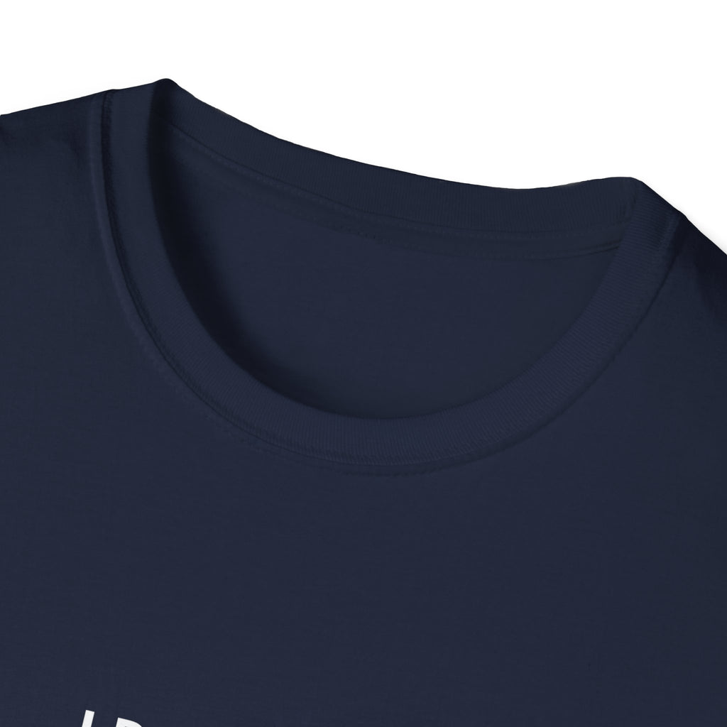 T-Shirt — "But Here I Am" Minimalist White Tee