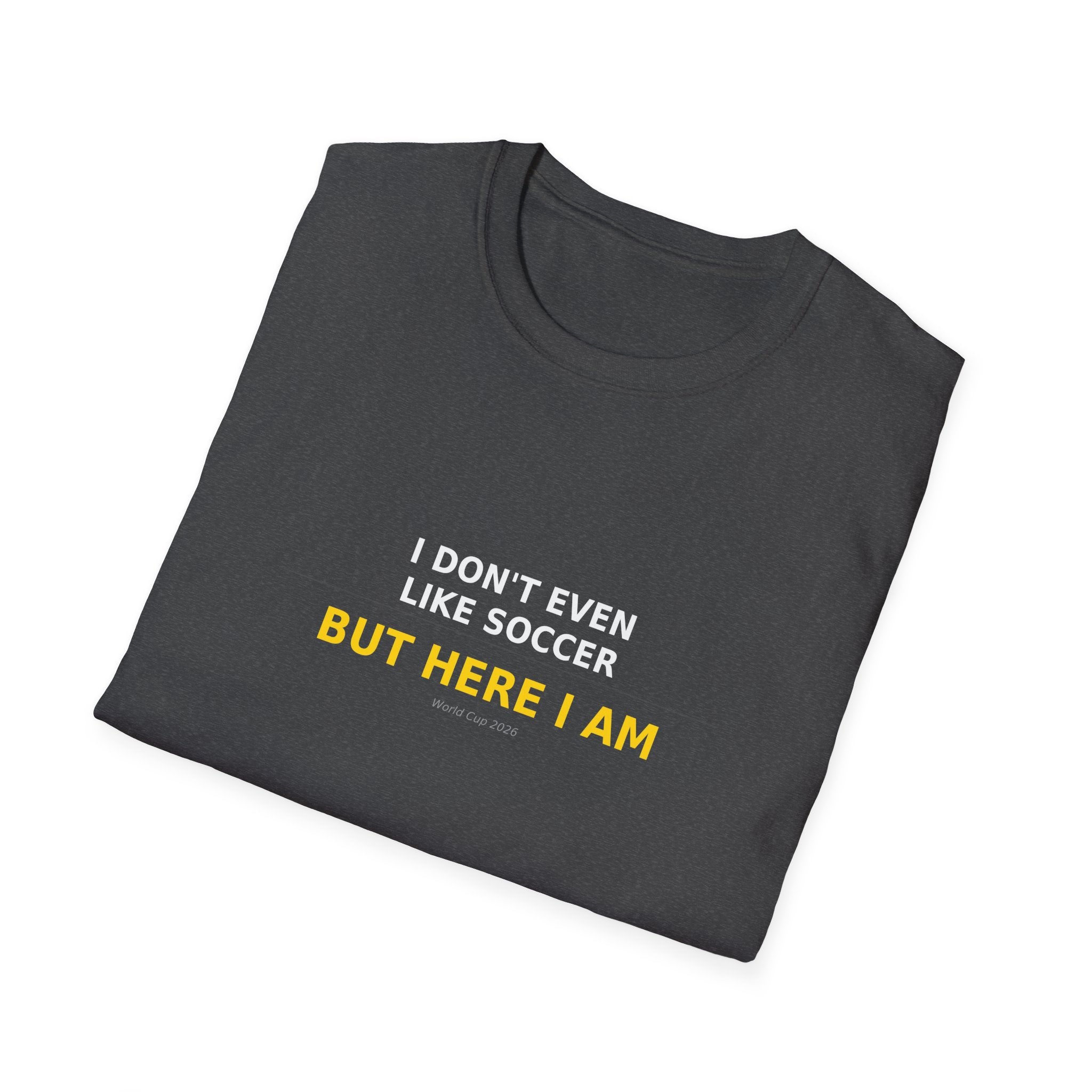 T-Shirt — "But Here I Am" Minimalist White Tee
