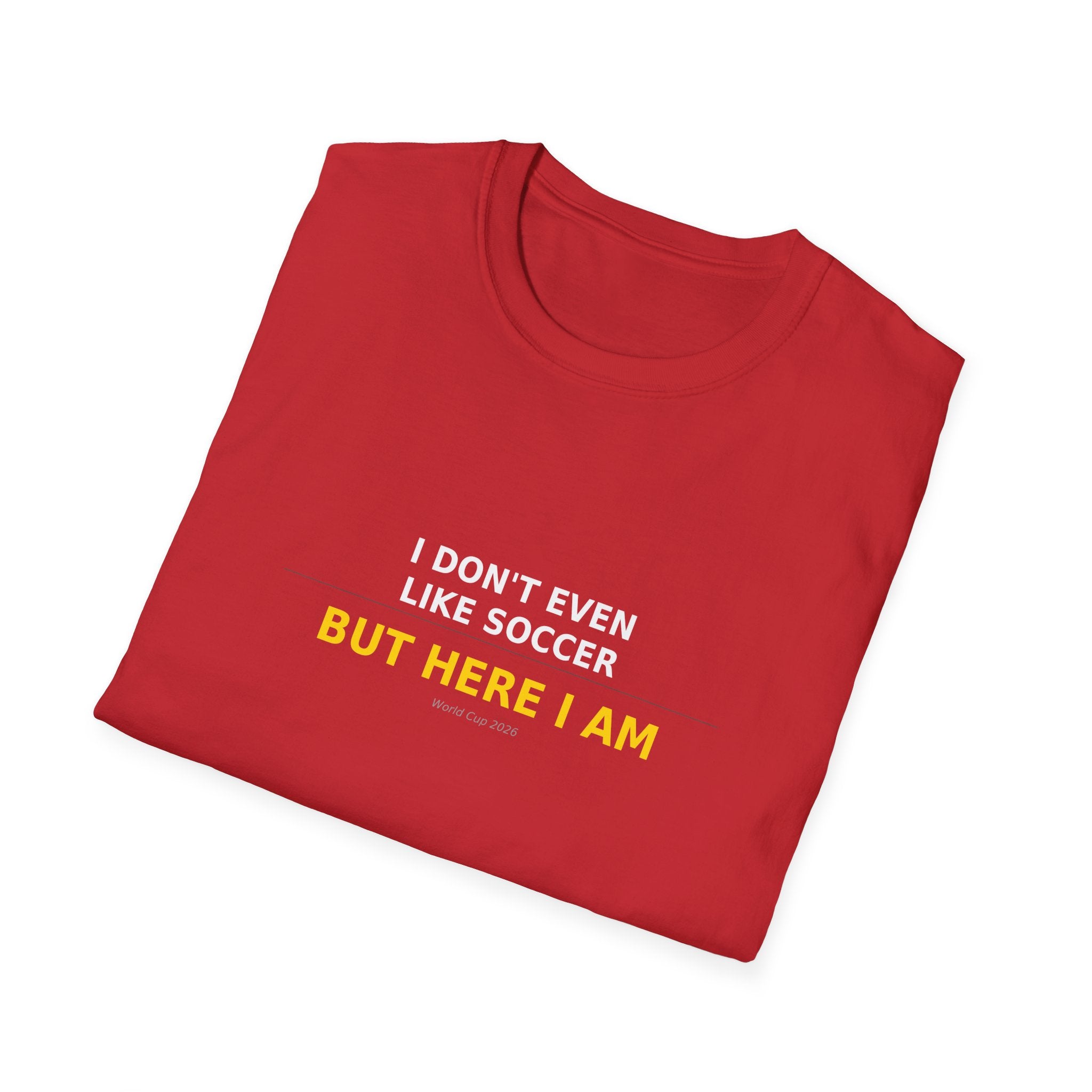 T-Shirt — "But Here I Am" Minimalist White Tee