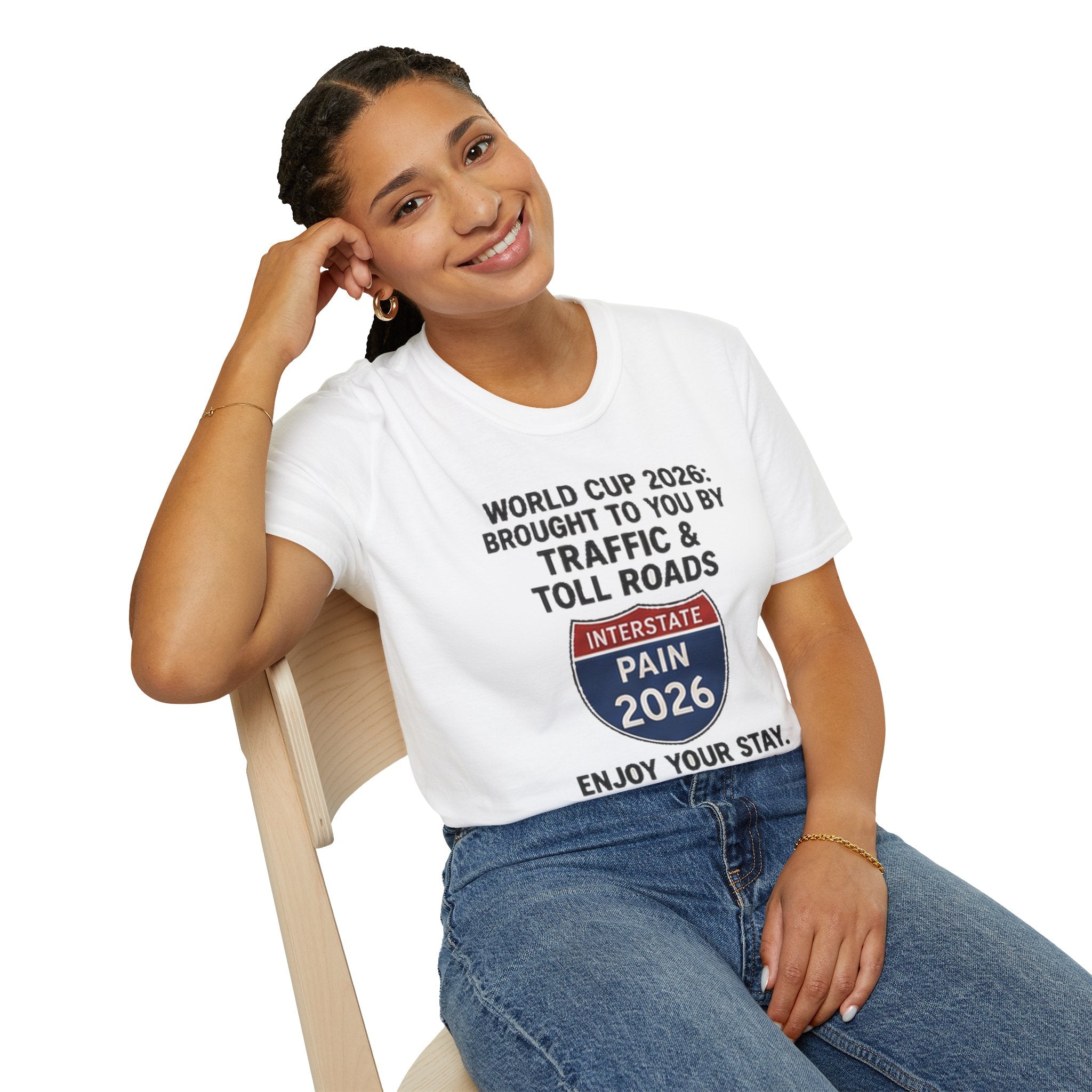 World Cup 2026 Traffic & Toll Roads T-Shirt — Interstate Pain 2026 Funny Travel Tee